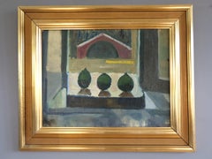 Vintage Mid Century Swedish Original Still Life Oil Painting - The Figs