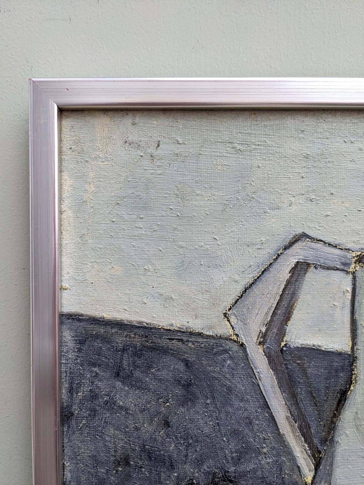 Vintage Mid Century Swedish Still Life Oil Painting, Framed - Monochroma 5