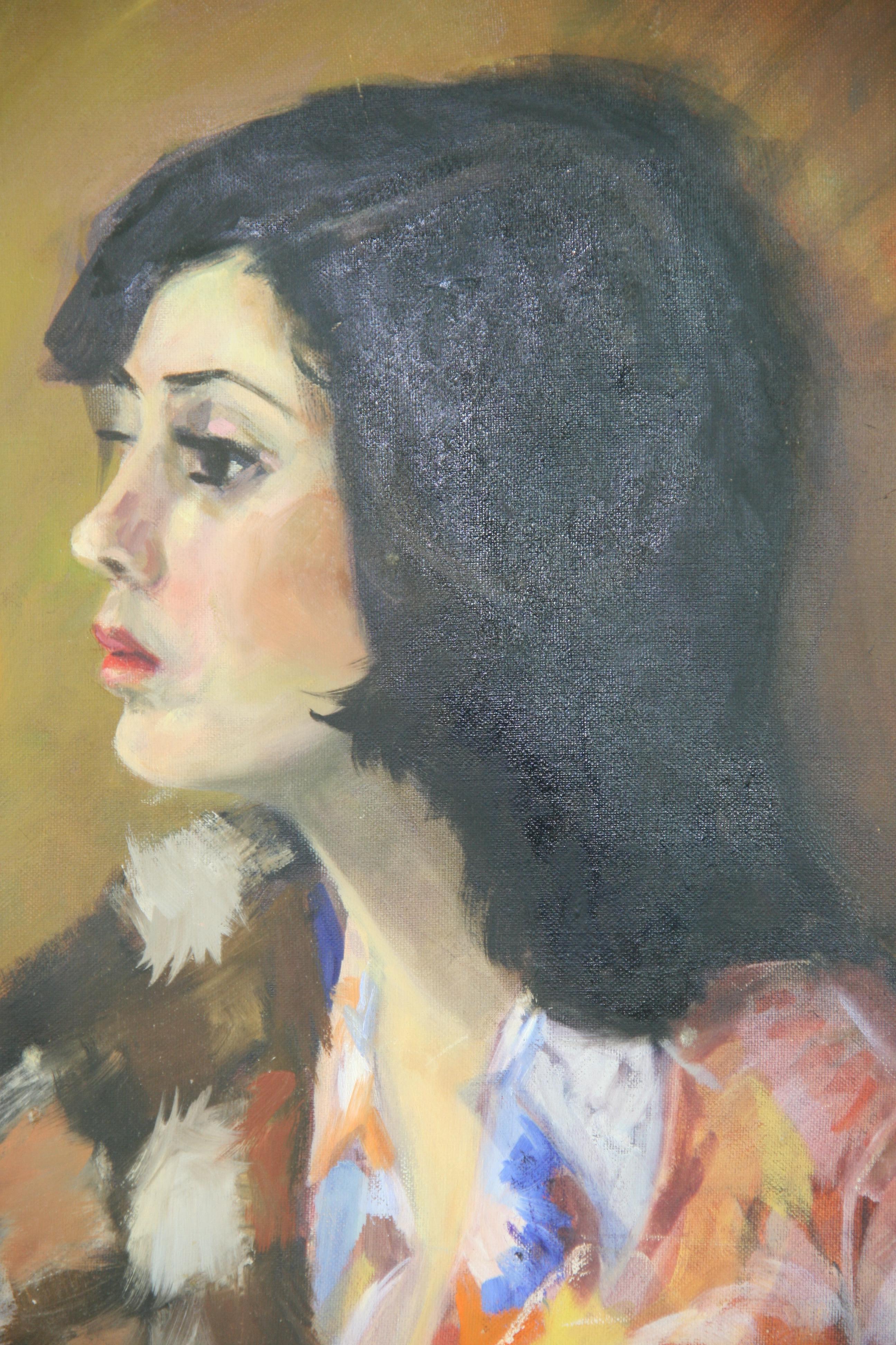 5195 Ritratto modernista d'epoca di una donna dai capelli scuri
Incorniciato
Dimensioni dell'immagine 20x15
