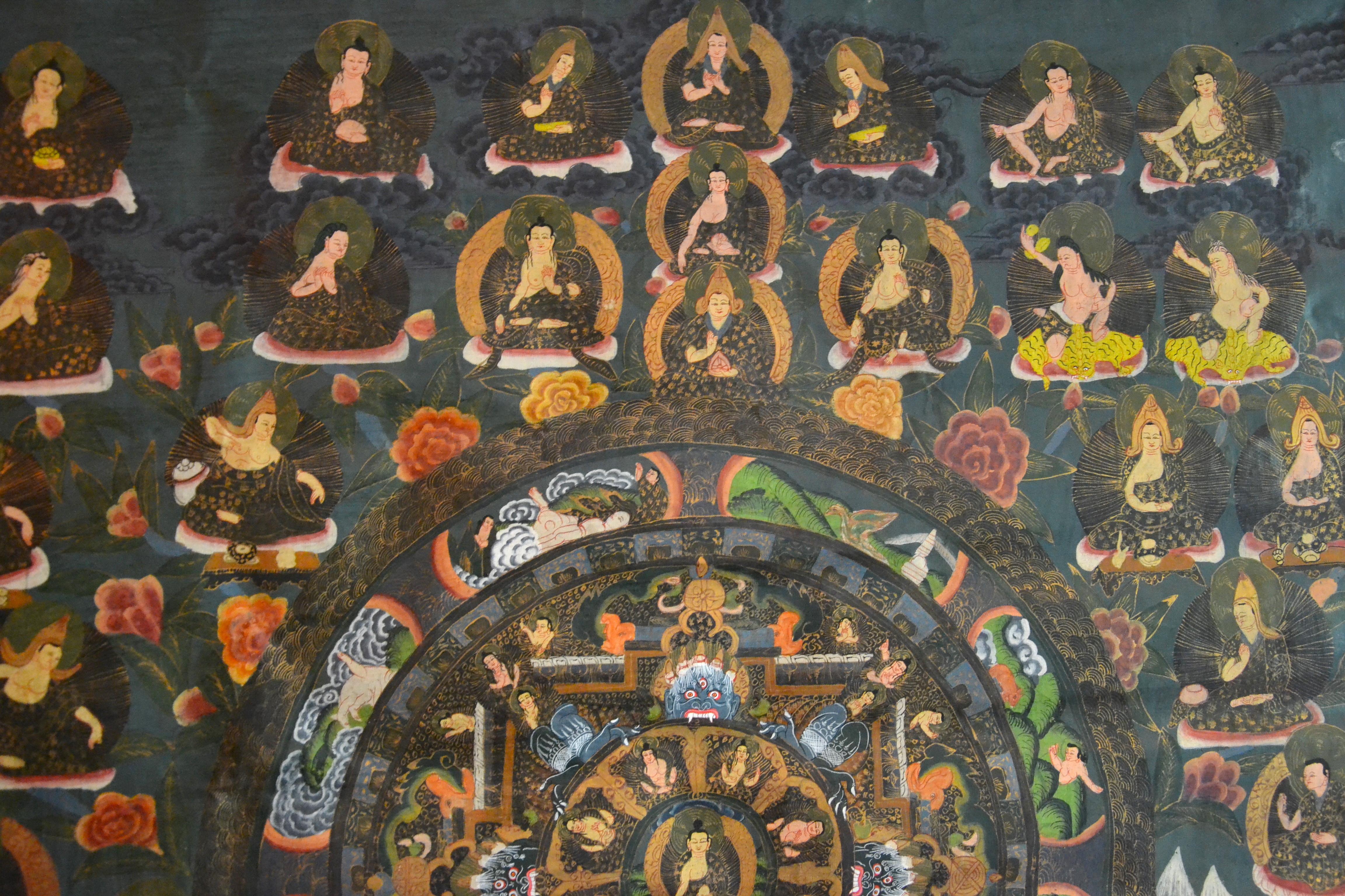 Thangka nepalí vintage - Principios del siglo XX - Painting de Unknown