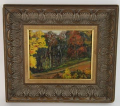 Vintage New England Countryside   Landscape Oil Painting 1950's