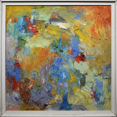 Vintage New York School Abstract Expressionist Oil Original 1950
s Oil Painting