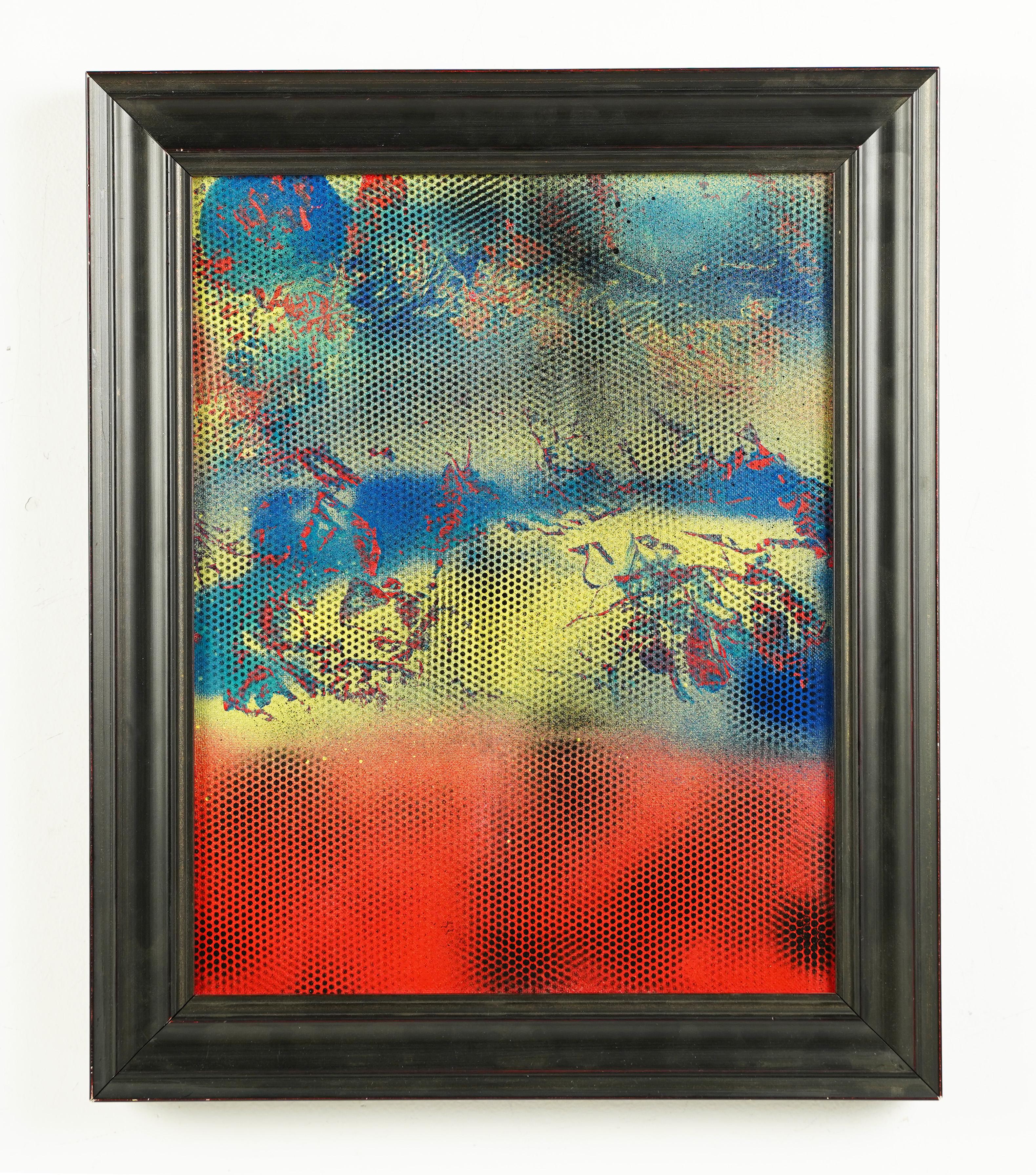 Vintage Escuela de Nueva York Expresionismo Abstracto Pintura Original Arte Pop Callejero - Abstract Painting Negro de Unknown