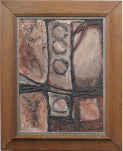 Vintage Schön gerahmt Abstrakt Expressionist Moderne Kunst Ölgemälde