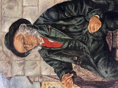 Vintage Oil on canvas painting, Portrait of a Fisherman, Framed, Unsigned