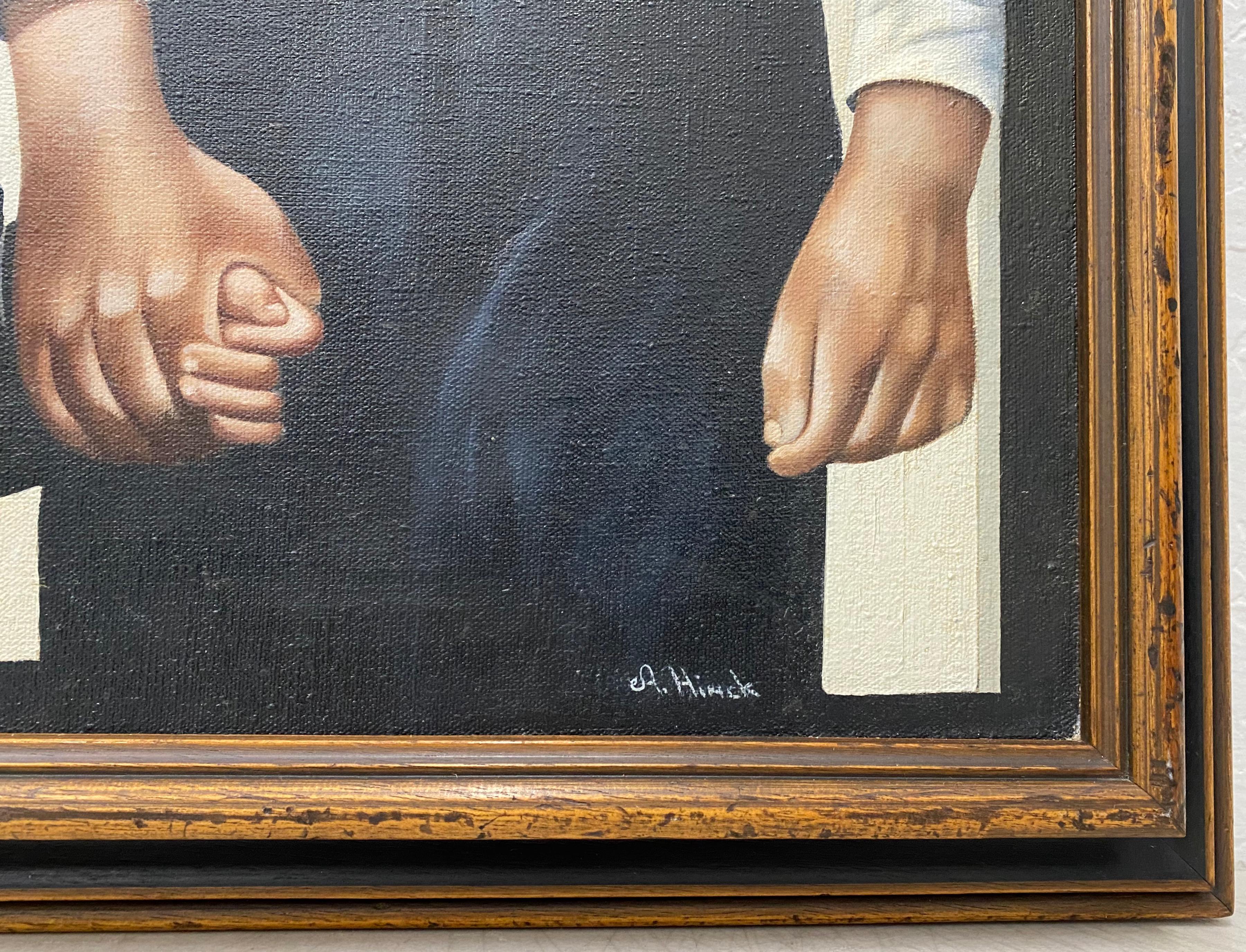 amish couple painting
