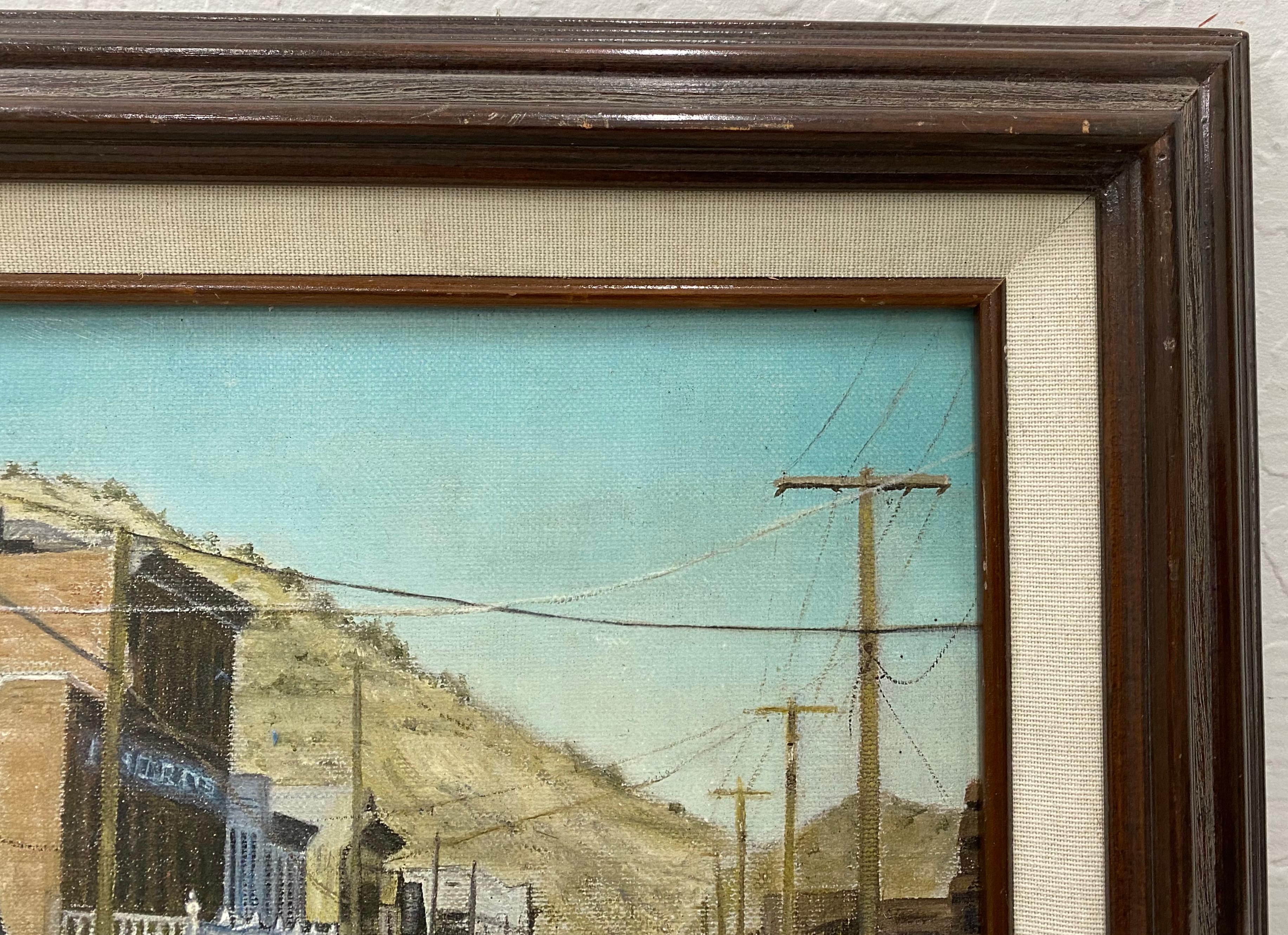 Vintage Oil Painting California Sierra Foothills Town by D. Grech c.1997

Original oil on masonite

Dimensions 22