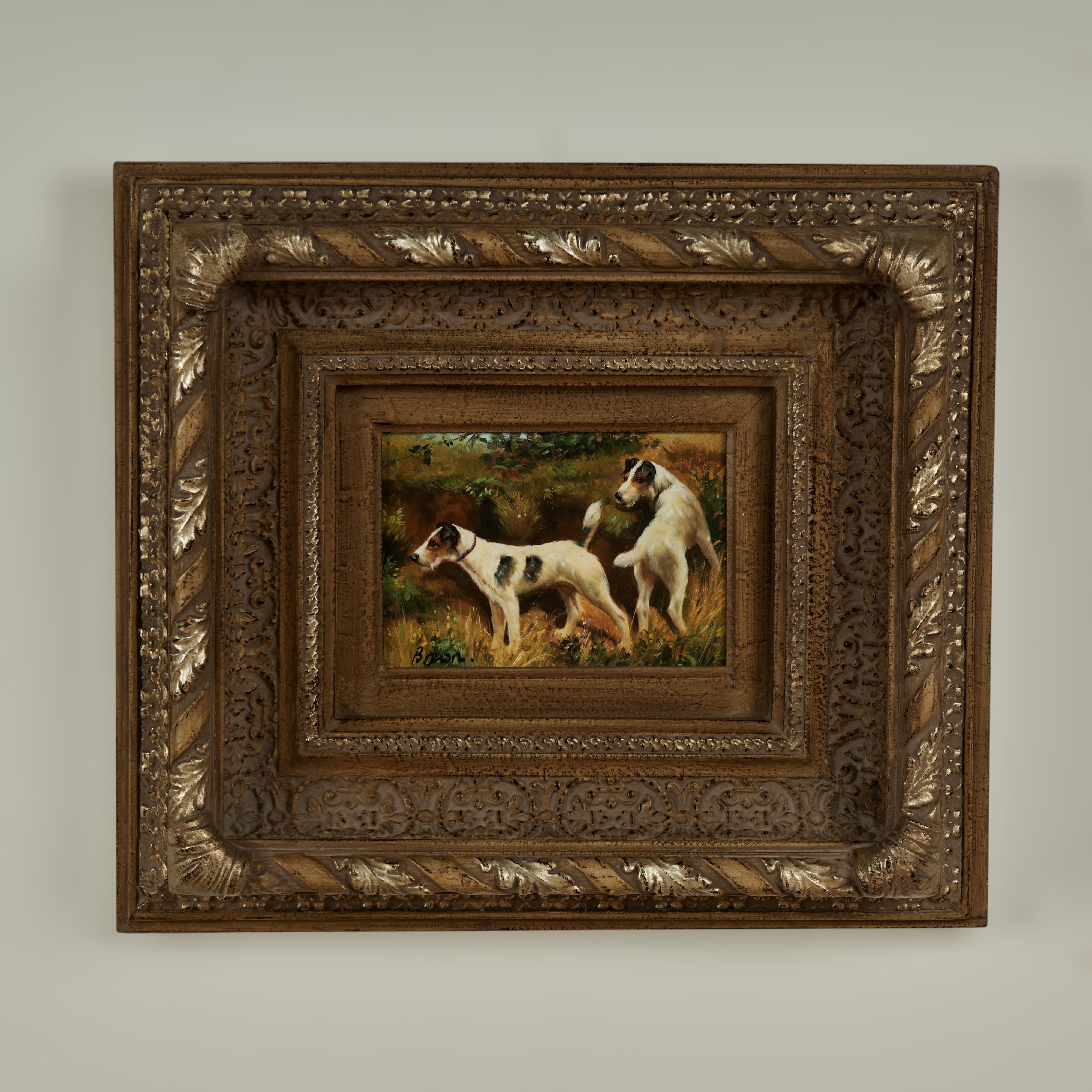 Vintage Painting of Dogs or Terriers