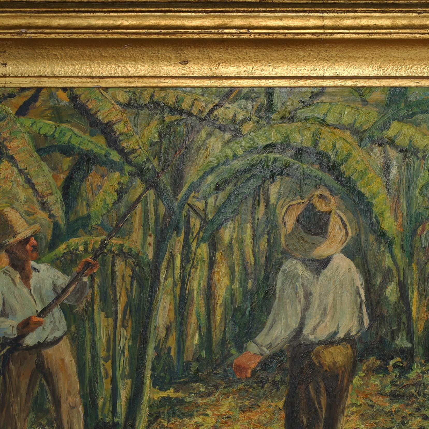 Vintage Painting on Board Titled 