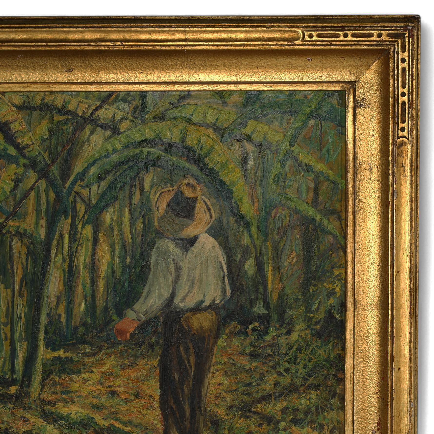 Vintage Painting on Board Titled 