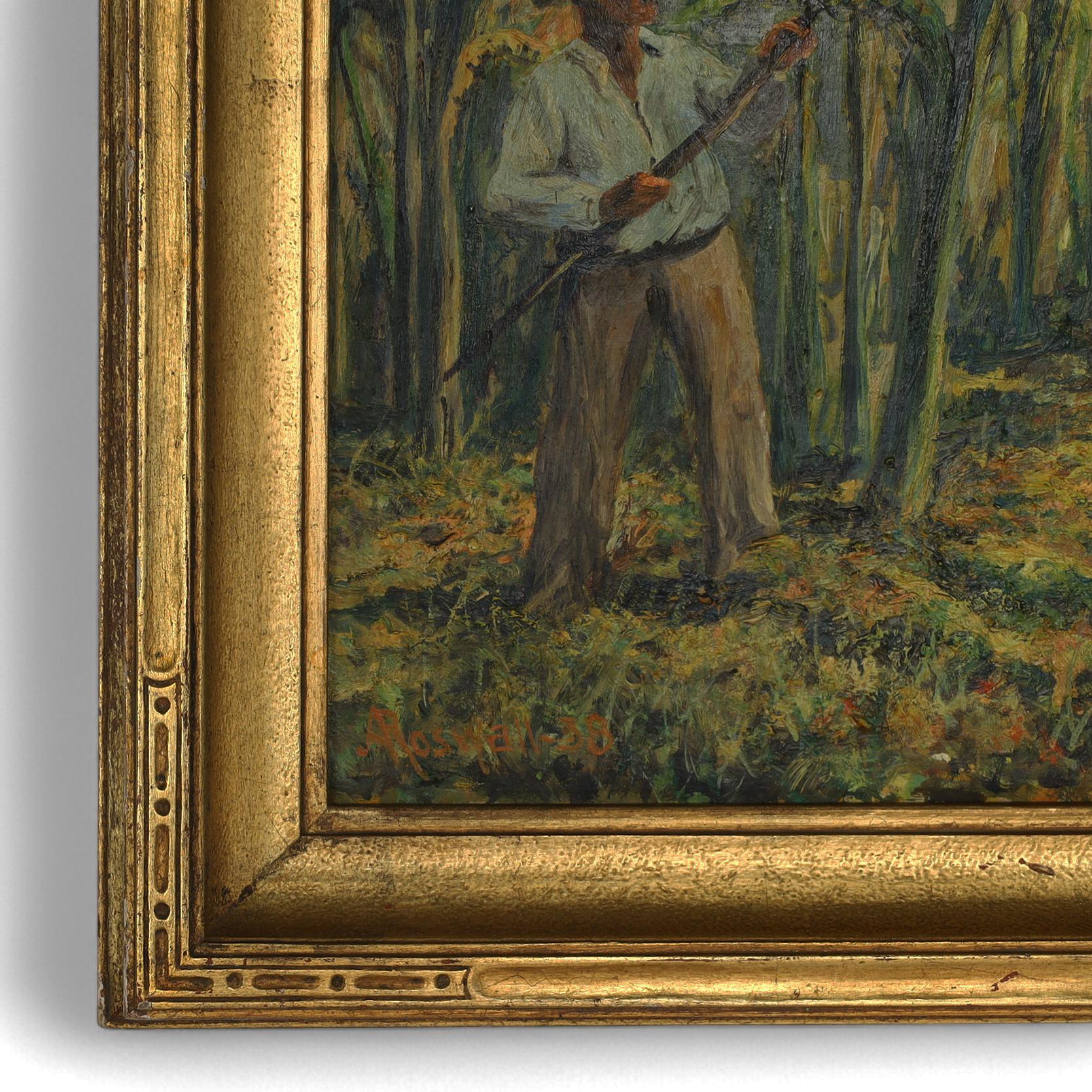 Vintage Painting on Board Titled 
