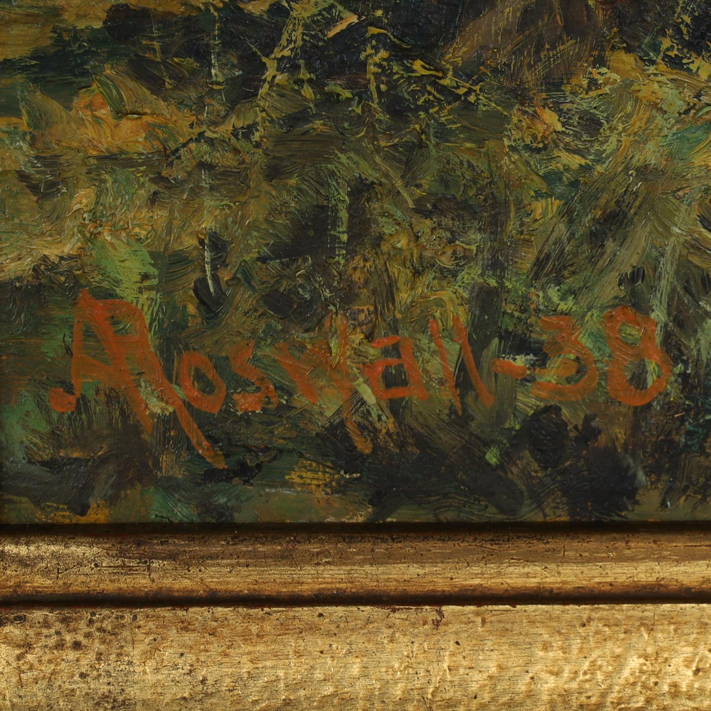 Vintage Painting on Board Titled 