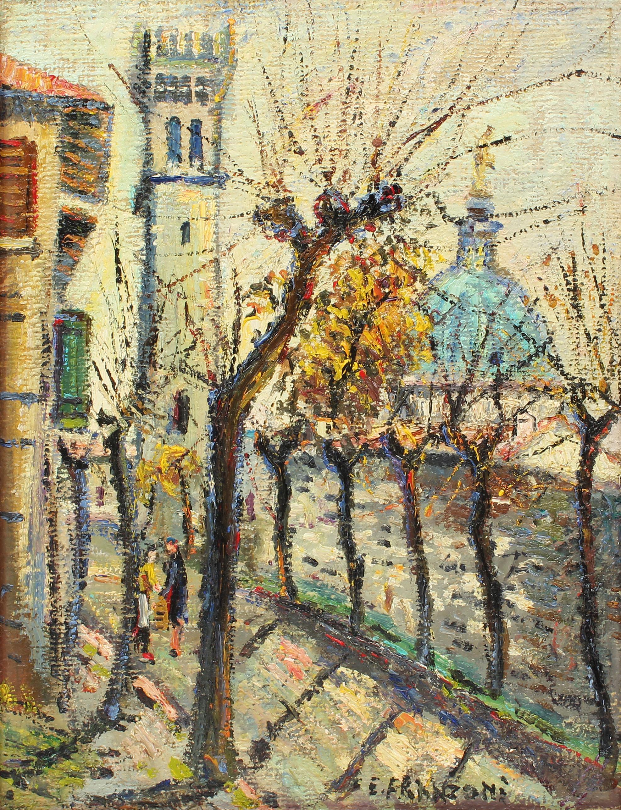 vintage paris painting