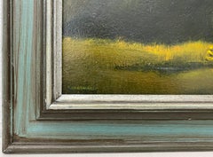 Vintage Picnic "Fishing in the Pond" Original Oil on Board C.1940