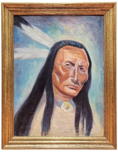 Vintage Portrait eines amerikanischen Ureinwohners