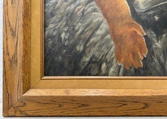 Vintage Portrait of a Tiger in a Tree by Periera C.1970