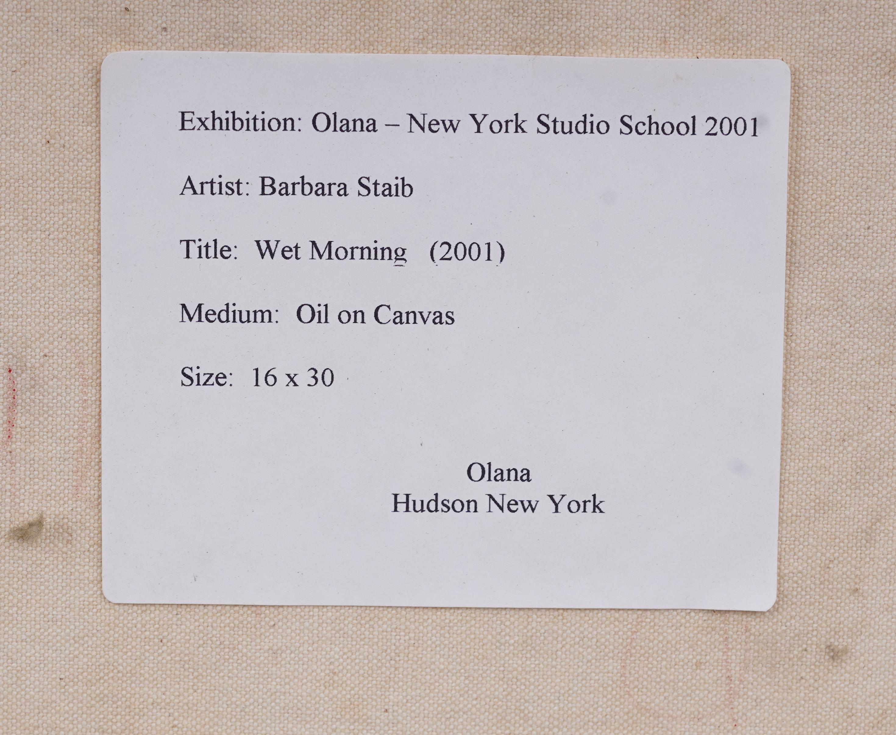 Pintura al óleo de un paisaje impresionista modernista americano firmado vintage en venta 3
