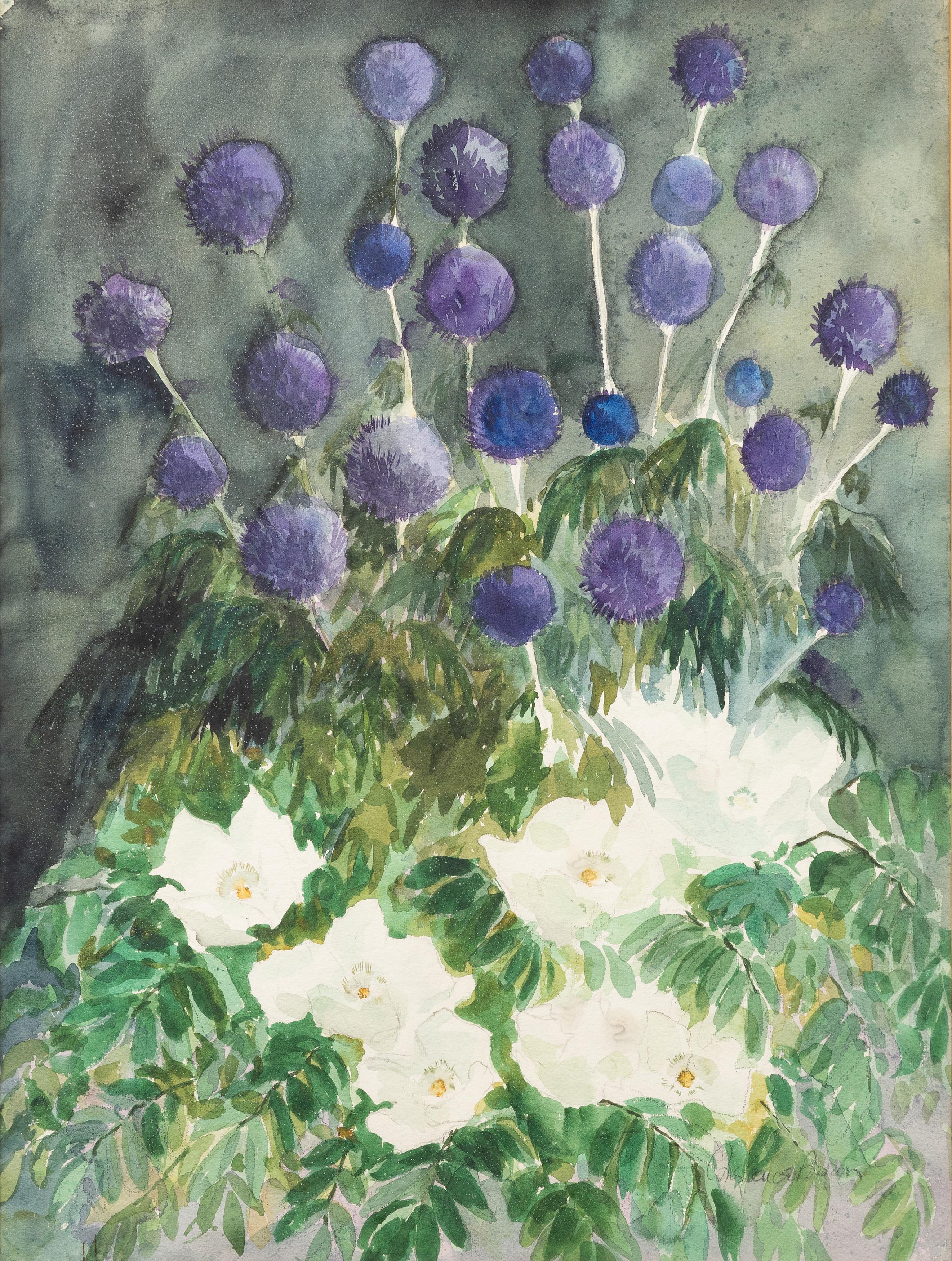 Vintage Signed Impressionist Flower Still Life Signed Framed Painting For Sale 2