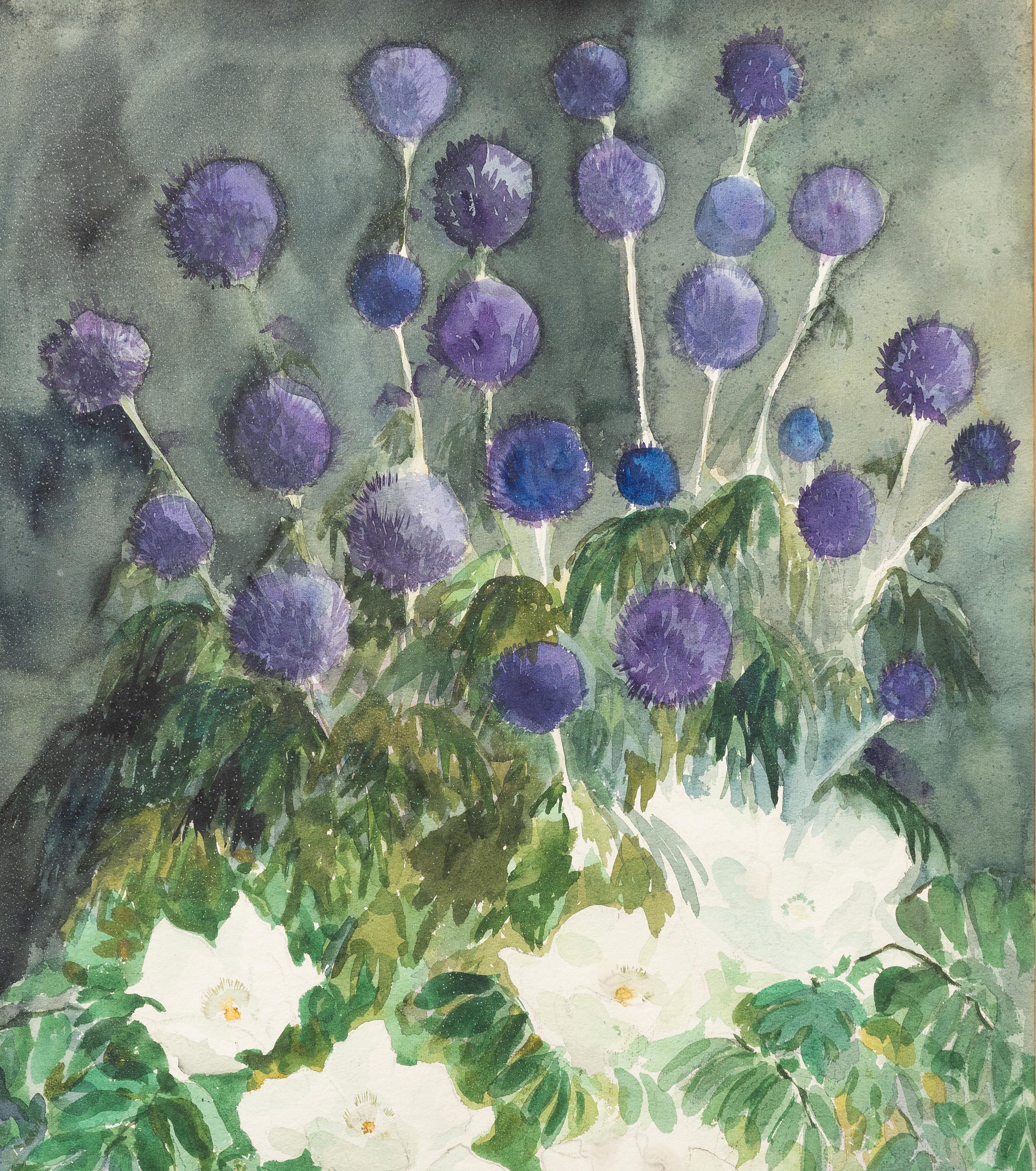 Vintage Signed Impressionist Flower Still Life Signed Framed Painting For Sale 3