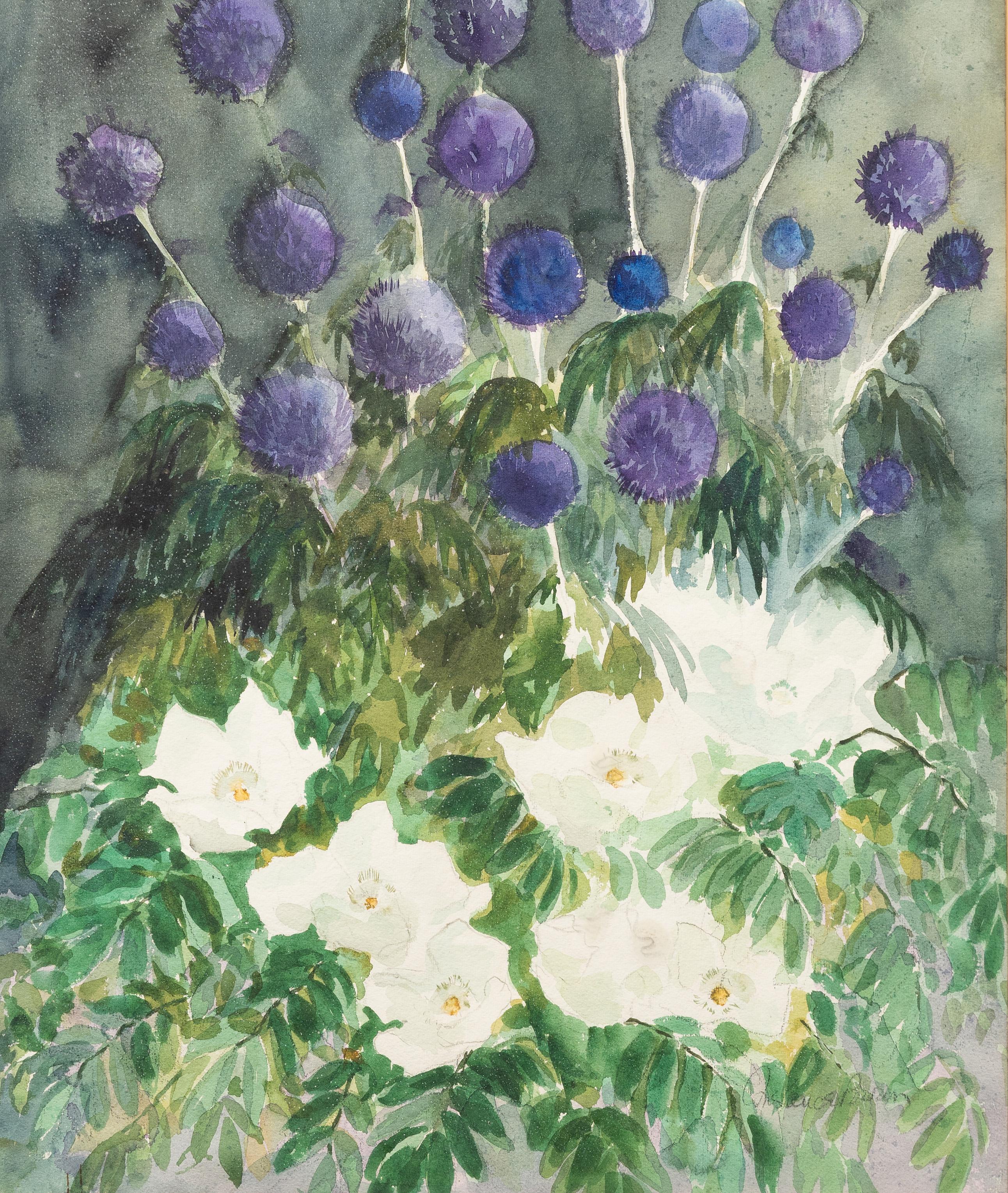 Vintage Signed Impressionist Flower Still Life Signed Framed Painting For Sale 4