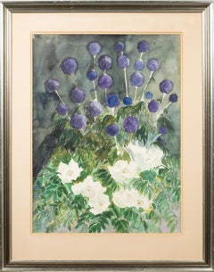 Vintage Signed Impressionist Flower Still Life Signed Framed Painting