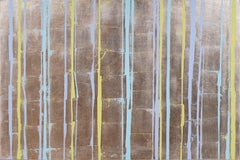 Vintage Signed Silver Leaf Abstract Modernist Original Signed Oil Painting