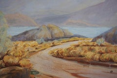 Vintage Southern California Oil Painting Landscape -- Smoke Trees by Salton Sea