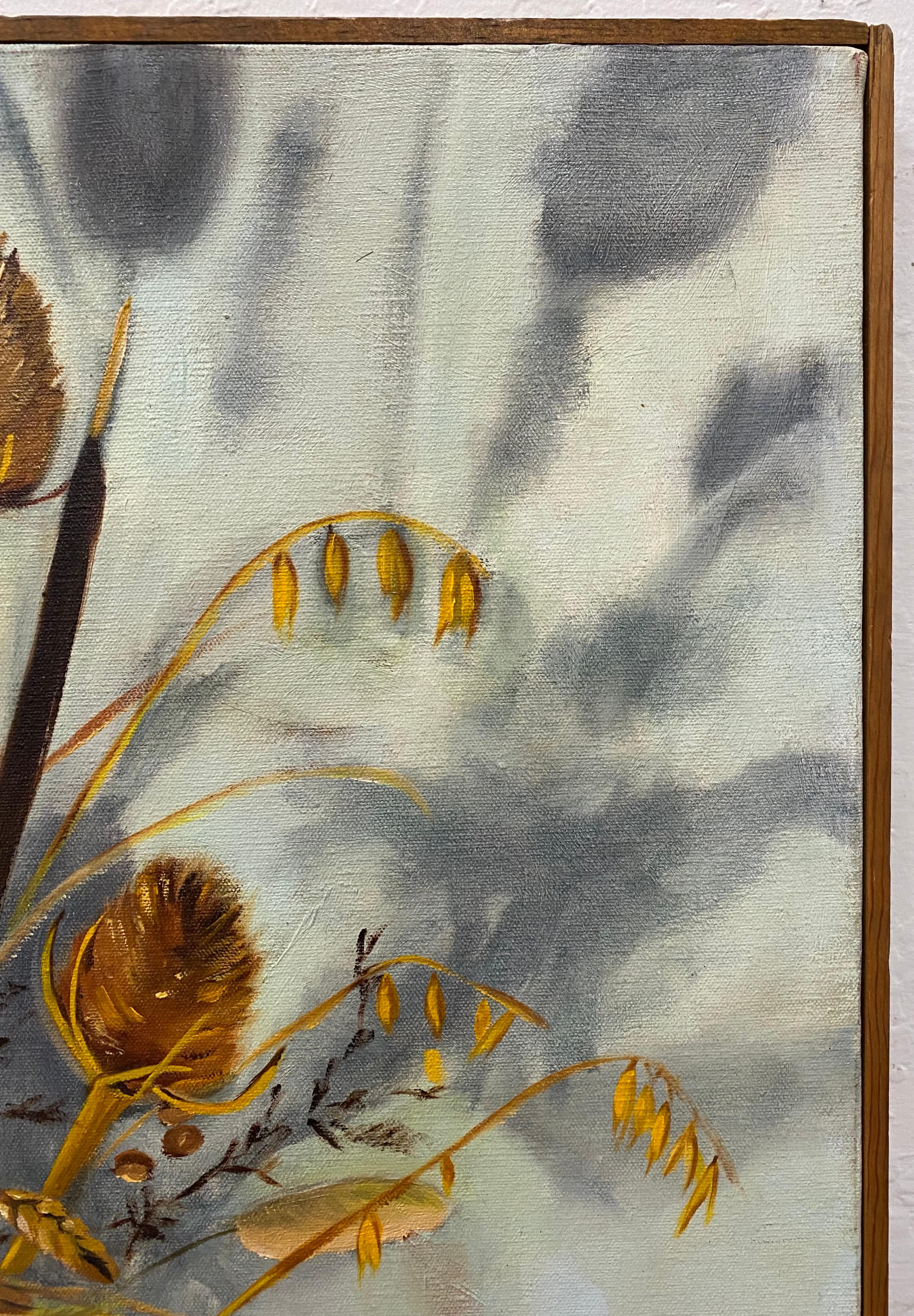 dried flowers painting