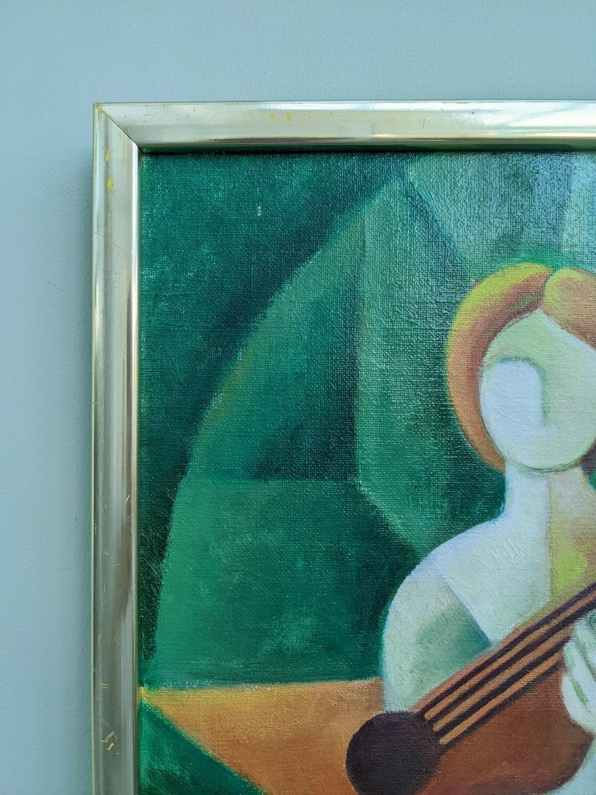 cubist guitar painting