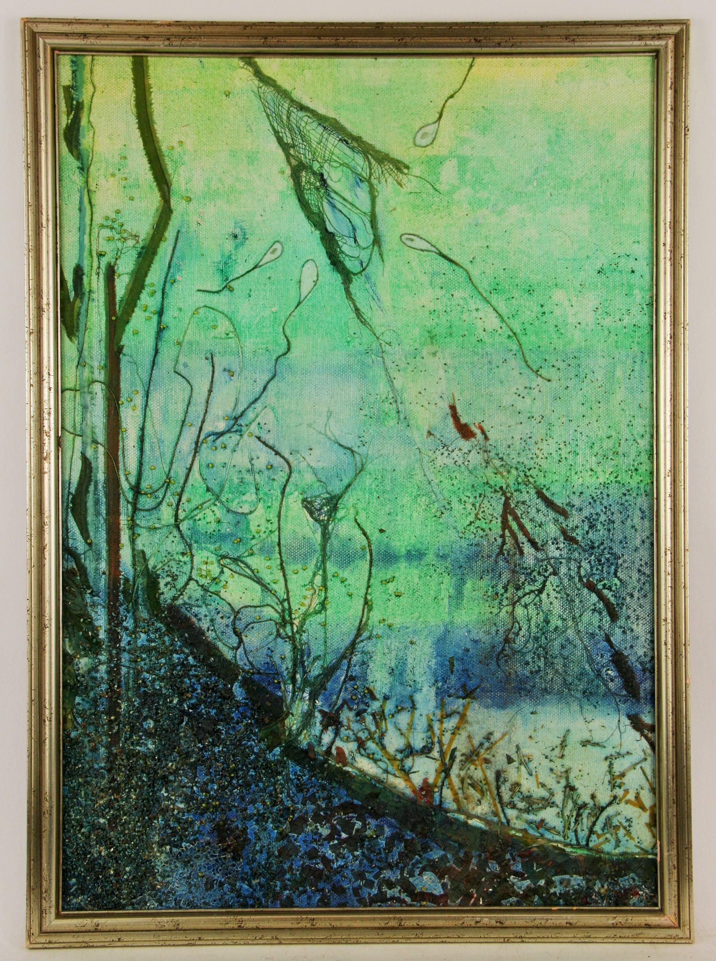 Vintage  Aquatique  Paysage marin de Fanty - Painting de Unknown