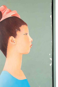 Viola Oil Painting on Canvas, Contemporary, Signed, 2000, 50x35 cm