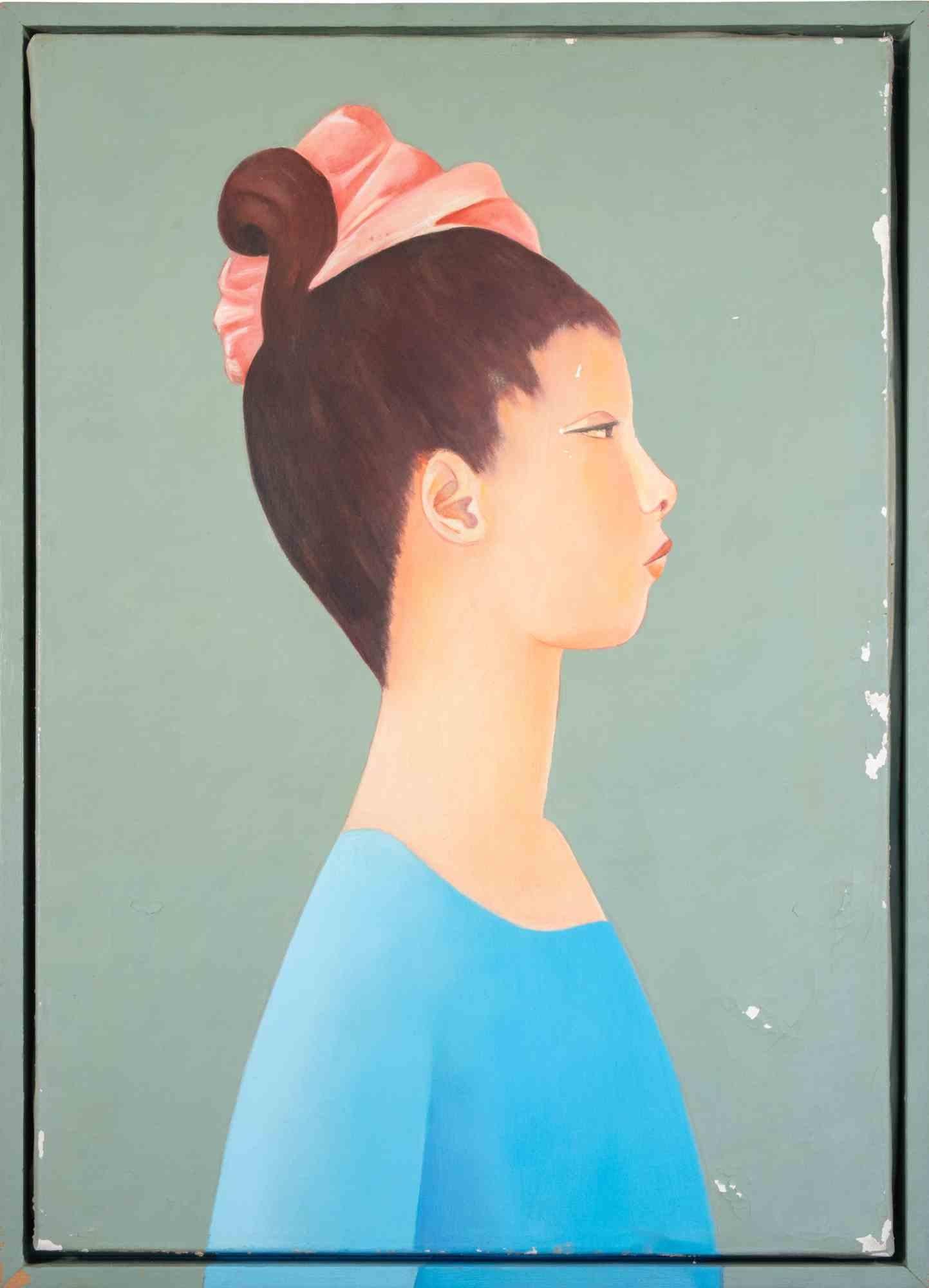 Portrait Painting Unknown - Viola - Peinture à l'huile - 2000