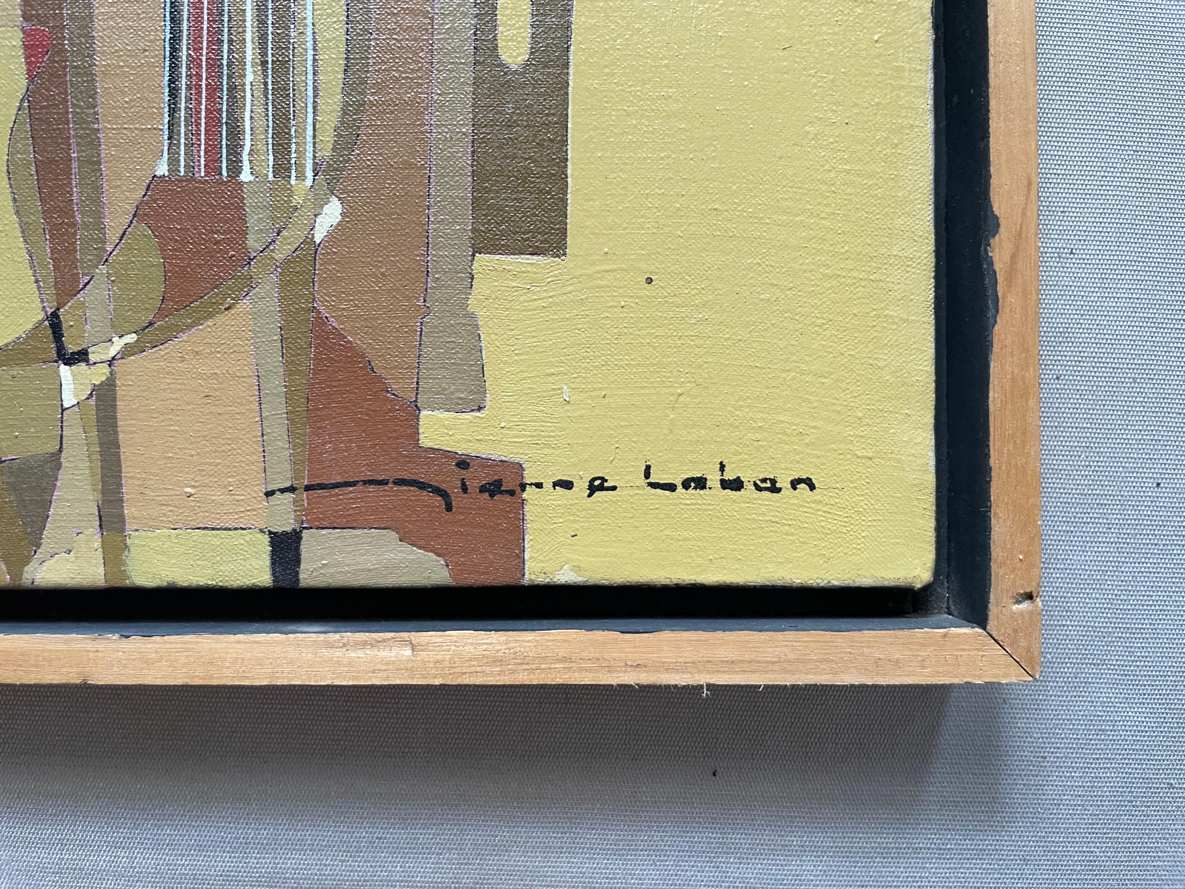 Violins, Oil On Canvas Signed Pierre Laban - Painting by Unknown