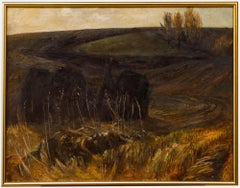Viollet Fuller (1920-2008) - Öl, Mitte des 20. Jahrhunderts, Oktober in Thaxted, Essex