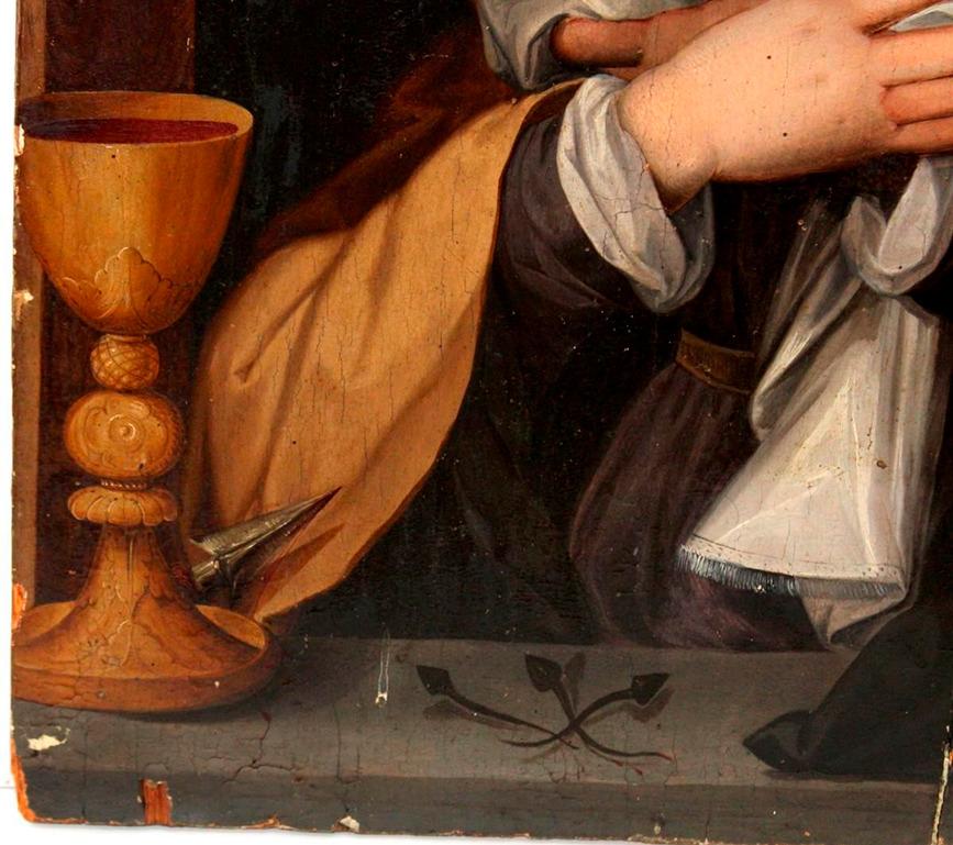 Virgin and Chalice – Florentine School – Circle of Alessandro Allori – 17th Cent For Sale 6