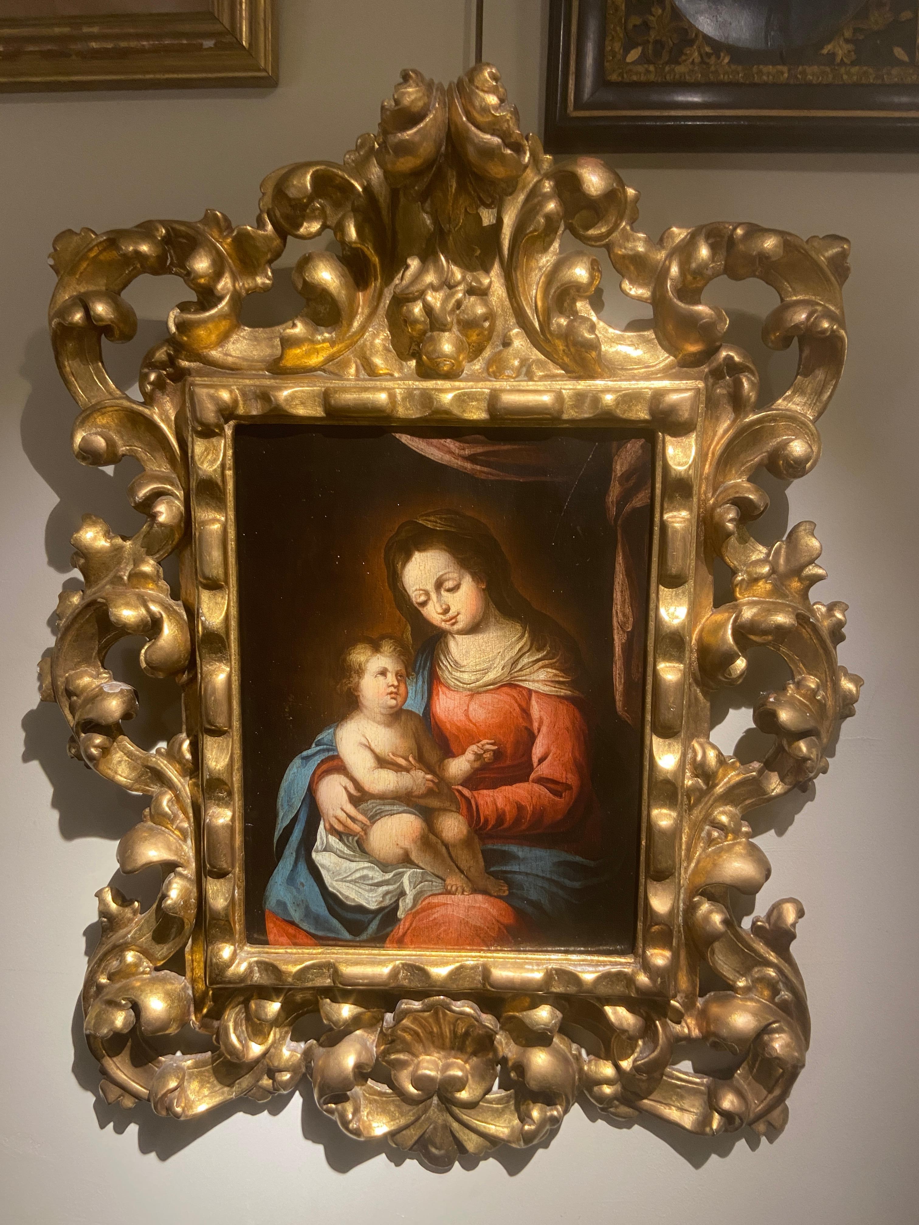 Unknown Figurative Painting - Virgin and Jesus Child 