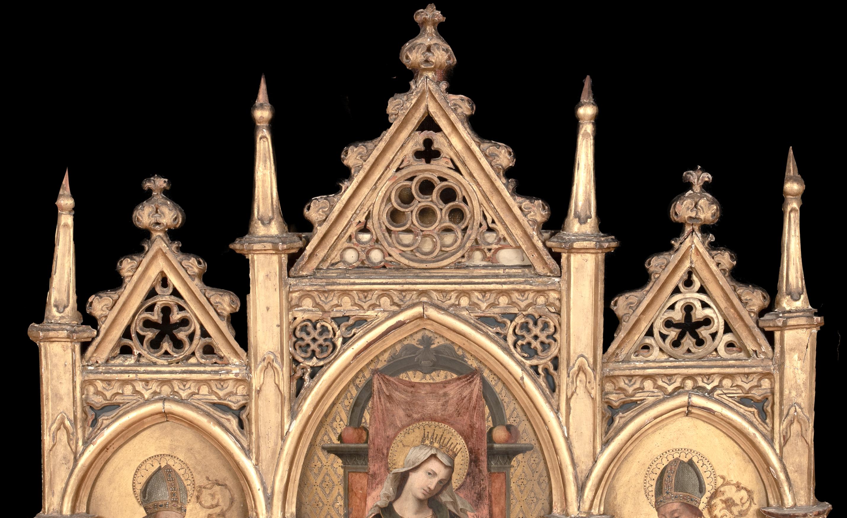 Vergine & Child accompagnati da due santi, trittico - Serafino De Serafini 6