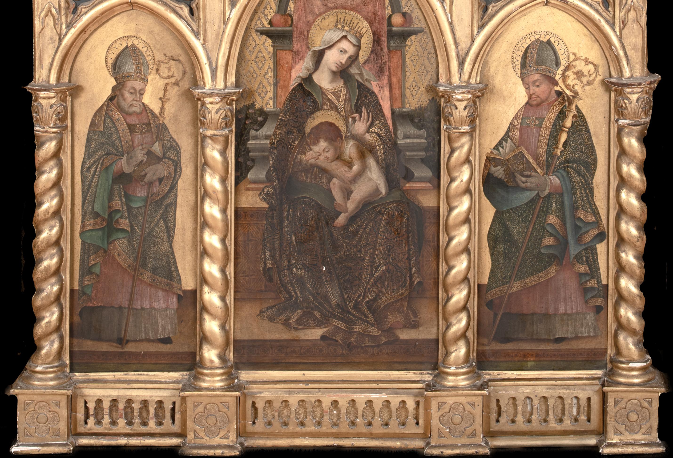 Vergine & Child accompagnati da due santi, trittico - Serafino De Serafini 1