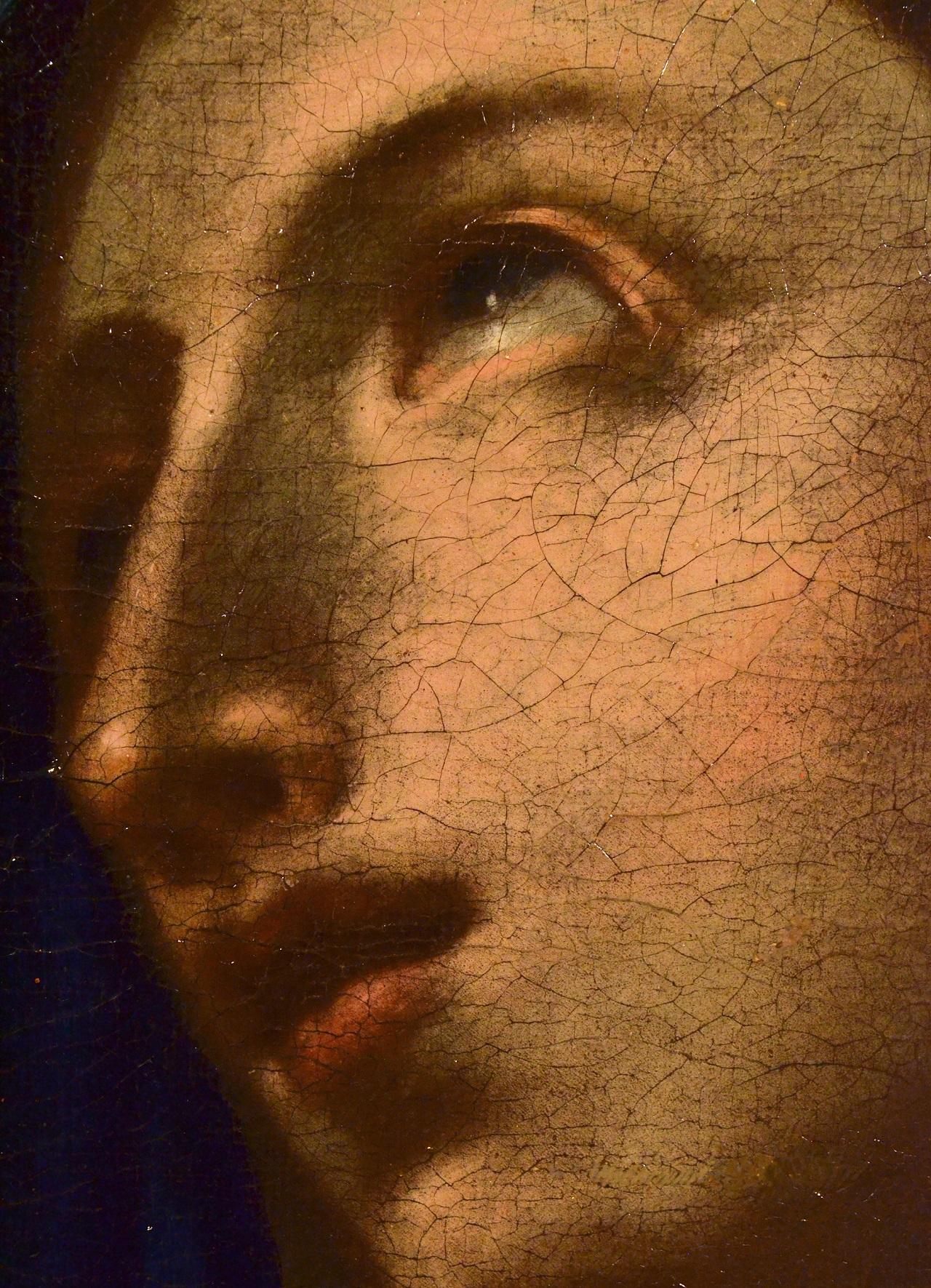 Virgin Madonna Oil on canvas Paint Old master Roman School 17/18th Century Italy 7