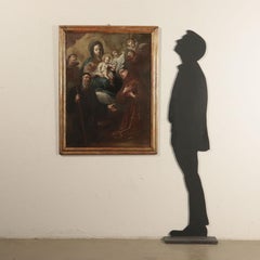 Virgin Mary with Baby Jesus on Throne between two Saints, 17th Century