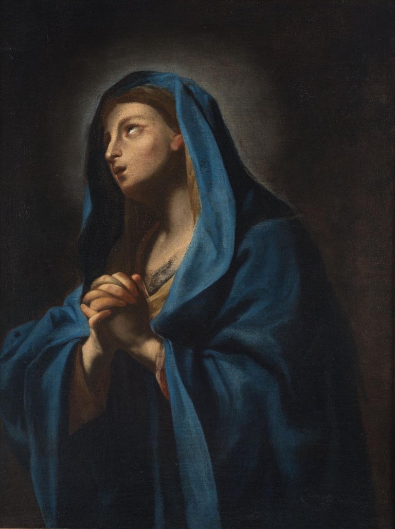 Unknown Portrait Painting - Virgin - Original Oil Painting - 1650s