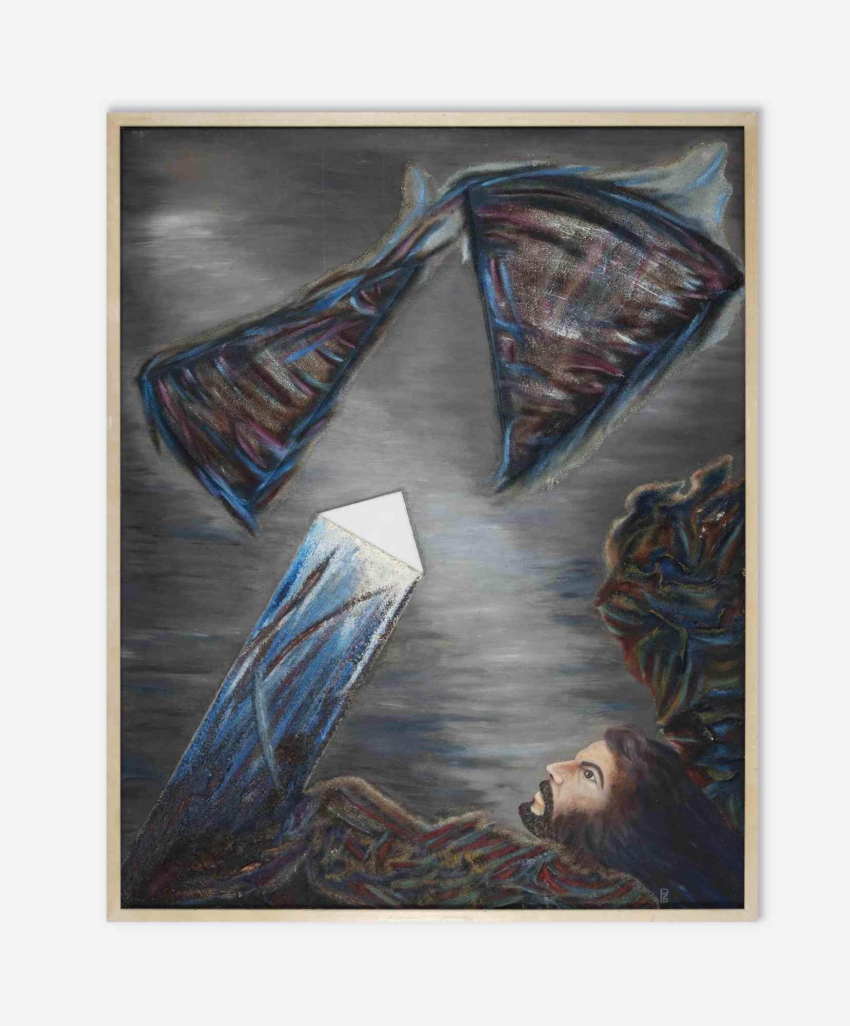 Abstract Painting de Unknown - Visiones - Técnica mixta - 1987