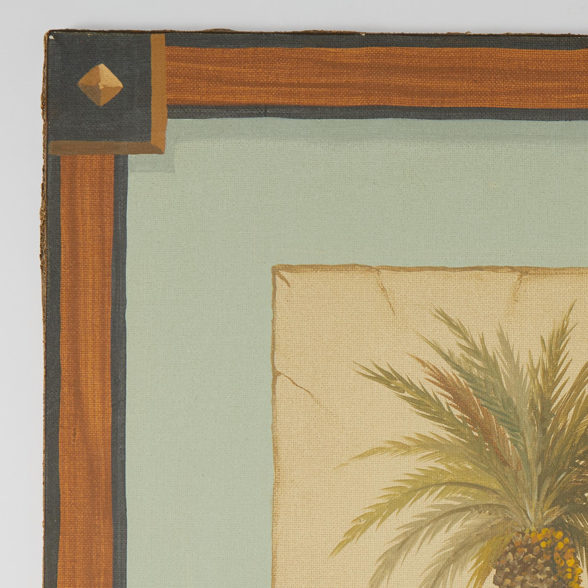 Vitorio Splendore Pair of Vintage Palm Tree Paintings For Sale 2