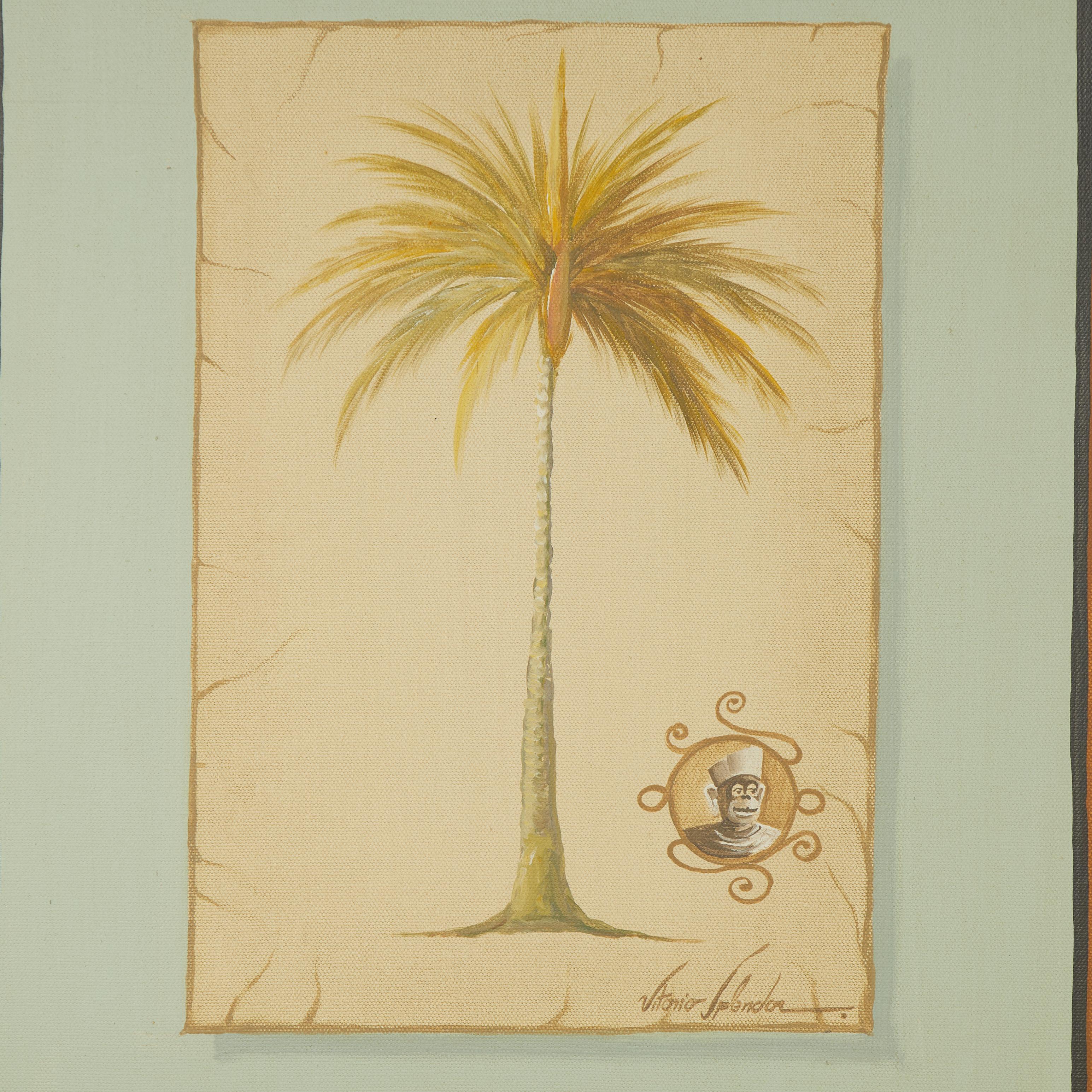 Vitorio Splendore Pair of Vintage Palm Tree Paintings For Sale 8