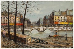Vittorio Muscariello – Ölgemälde des 20. Jahrhunderts, Paris an der Seine, Paris