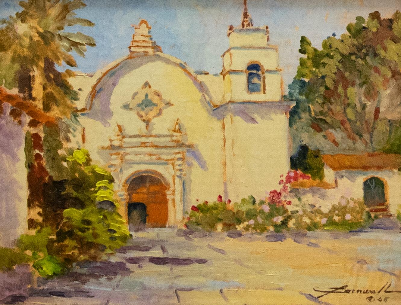 Vivian Cornwall - Olio del 1945, Missione di Carmel - Painting di Unknown