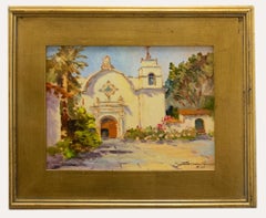 Vivian Cornwall - 1945 Öl, Carmel Mission