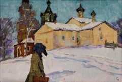 Vladimir Skriabin (1927-1989) - Framed Mid 20th Century Oil, Winter Landscape