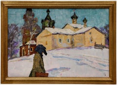 Vladimir Skriabin (1927-1989) - Framed Mid 20th Century Oil, Winter Landscape