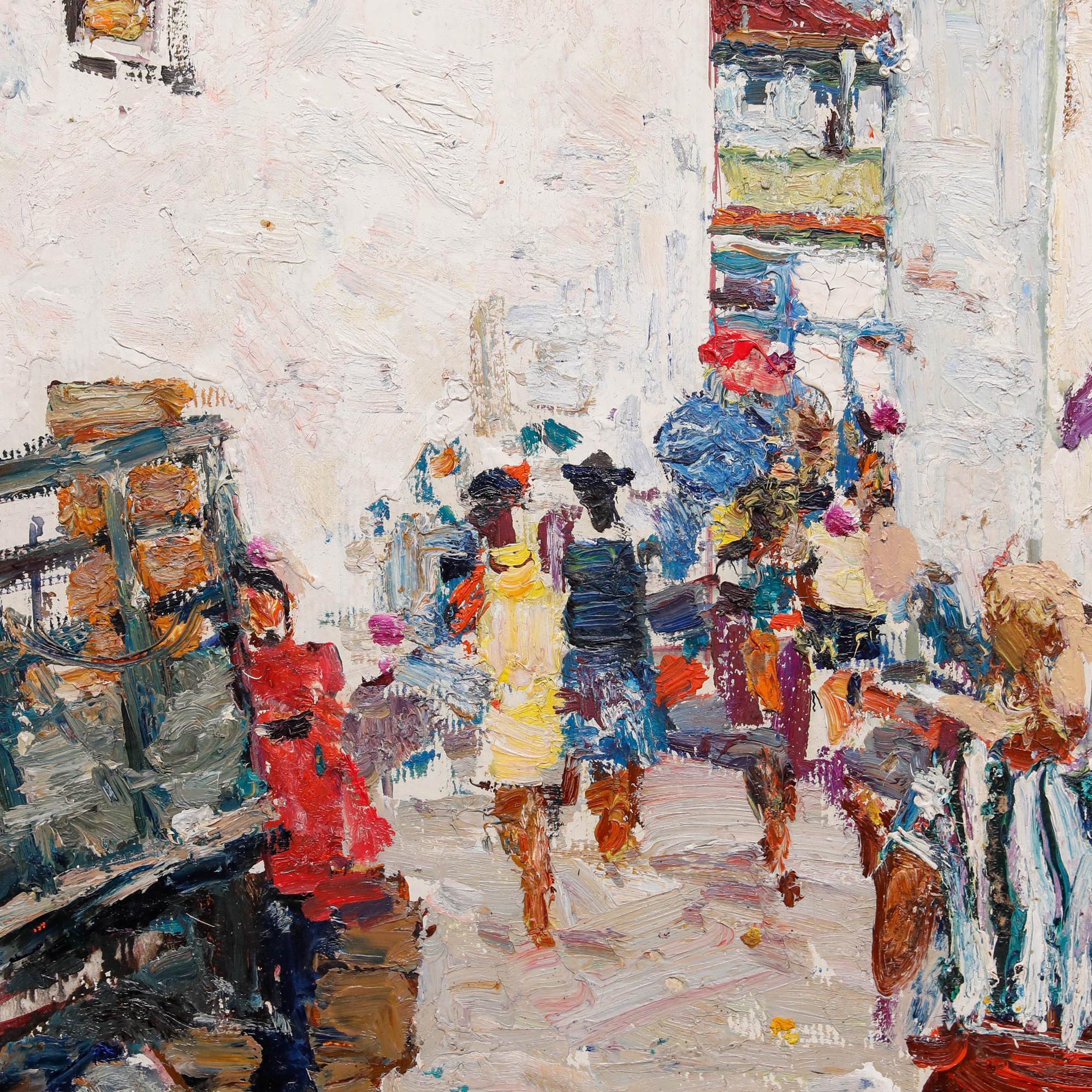Wladimir Trofimowitsch Skriabin (1927-1989) - Gerahmtes Öl, Straße in Gurzuf im Angebot 1